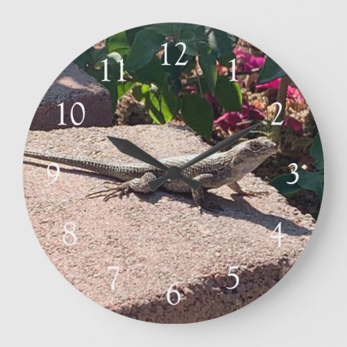 Garden Lizard Large Clock