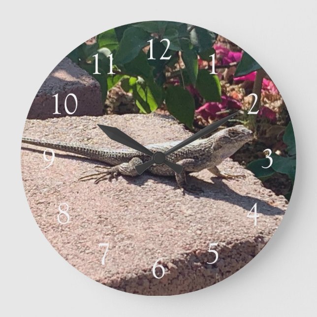 Garden Lizard Large Clock (Front)