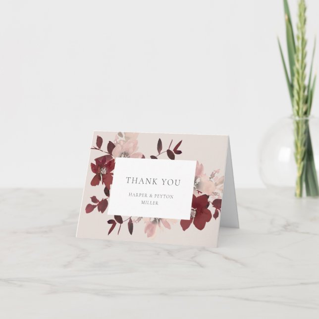 Garden Love Flat Thank You Card (Front)