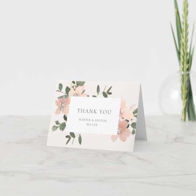 Garden Love Flat Thank You Card (Front)