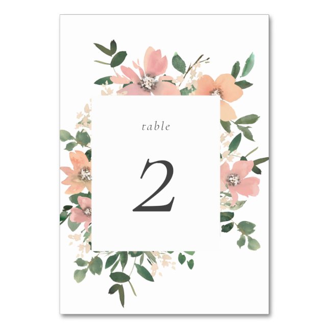 Garden Love Table Number (Front)