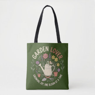 Garden Lover Botanical Watering Can Tote bag