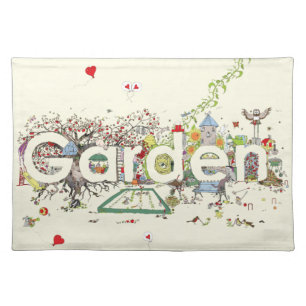 Garden Lovers Funny Word Art Gardening Typography Placemat