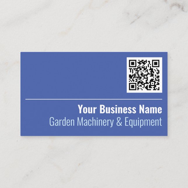 Garden Machinery & Equipment QR Code Business Card (Back)