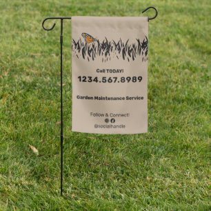 Garden Maintenance Service Call - Social Connect Garden Flag
