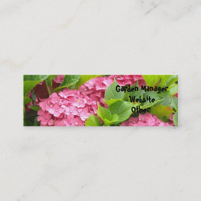 Garden Manager Mini Business Card (Front)