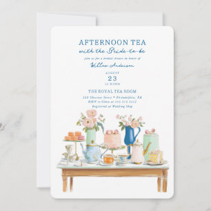 Garden Manor Painted Flowers Bridal Shower Invitation