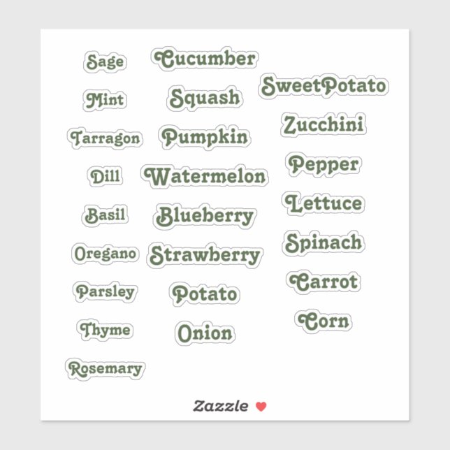 Garden Marker  Sticker (Sheet)