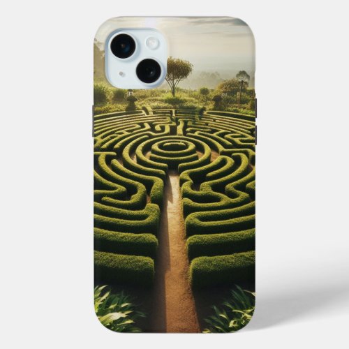 Garden Maze iPhone 15 Plus Case