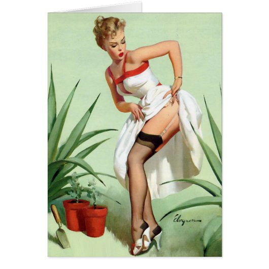 Garden Mishap Pin Up Cards (Front)