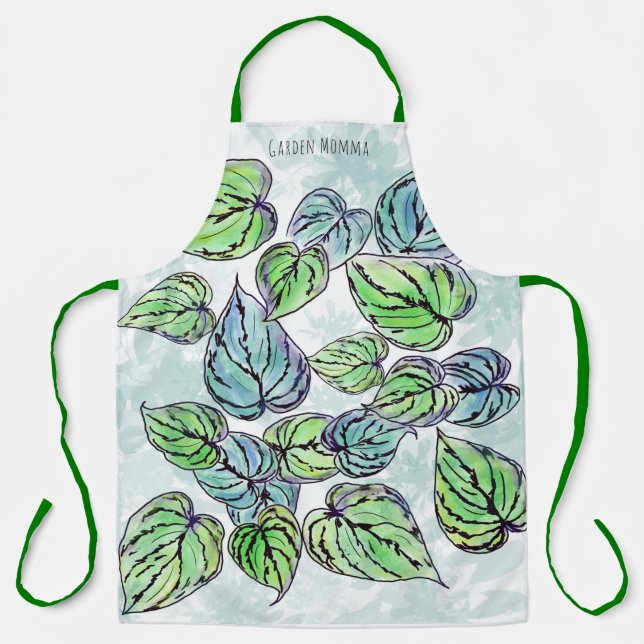 Garden Momma Green Leaves Apron (Front)