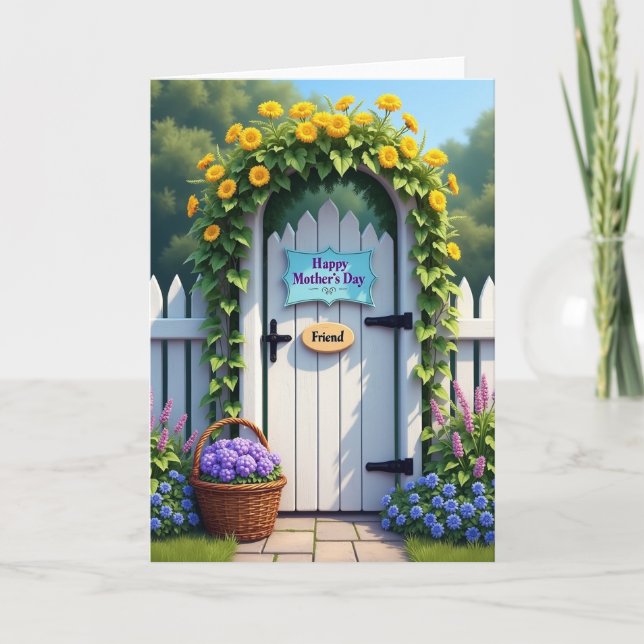 Garden Mothers Day Friend Card (Front)