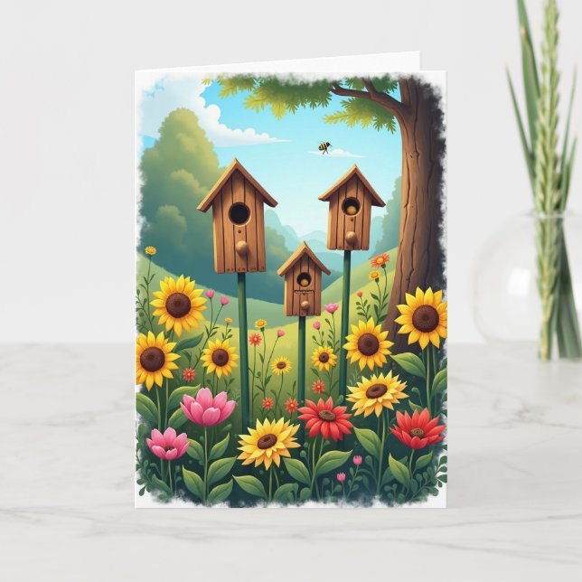 Garden Mothers Day Illustration Card (Front)