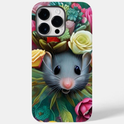 Garden Mouse Floral Abstract Art Fantasy  Case_Mat Case_Mate iPhone 14 Pro Max Case