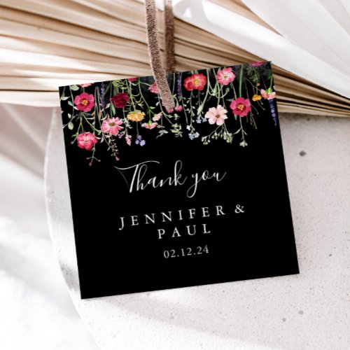 Garden Multicolor Wildflower Wedding Favor Tags