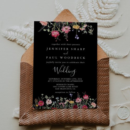 Garden Multicolor Wildflower Wedding Invitation