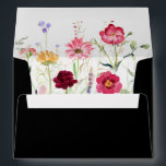 Garden Multicolor Wildflower Wedding Invitation  Envelope<br><div class="desc">This garden multicolor wildflower wedding invitation envelope is perfect for a rustic wedding. The design features a multicolored assortment of pink,  blush,  purple,  yellow,  white,  violet,  red,  burgundy wild flowers in a black background.

Personalize the envelope flap with your return address.</div>