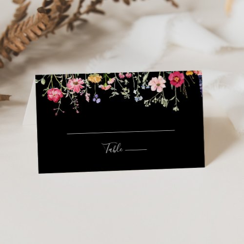 Garden Multicolor Wildflower Wedding Place Card