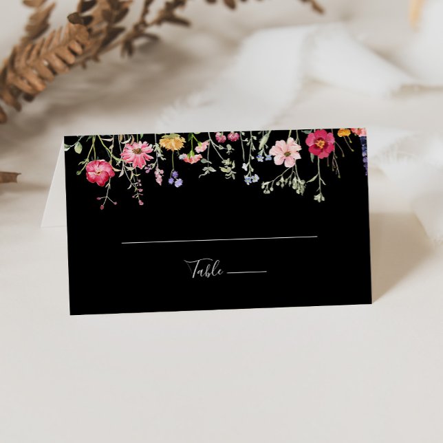 Garden Multicolor Wildflower Wedding Place Card (Creator Uploaded)