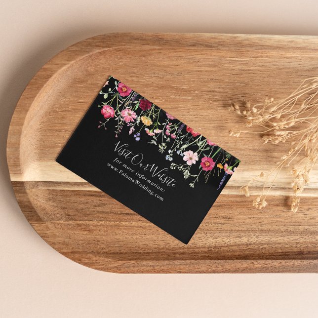 Garden Multicolor Wildflower Wedding Website Enclosure Card (Creator Uploaded)