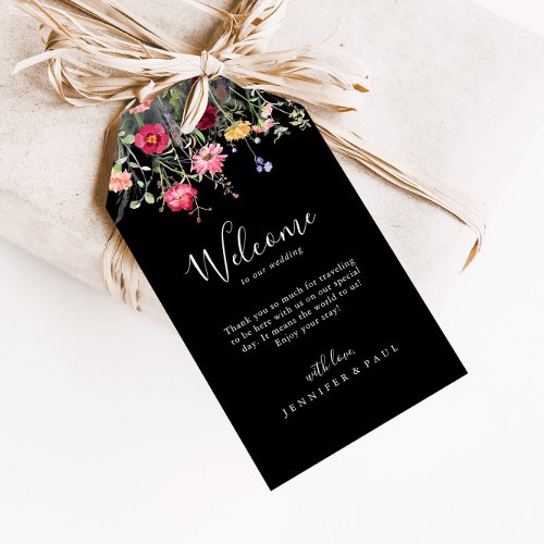 Garden Multicolor Wildflower Wedding Welcome Gift Tags