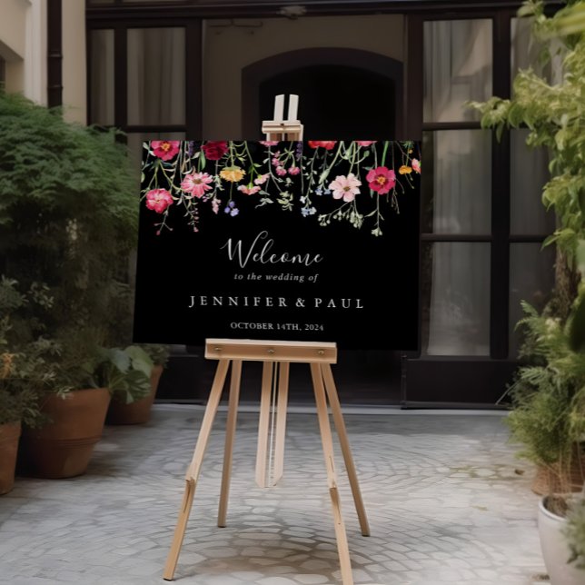 Garden Multicolor Wildflower Wedding Welcome Sign (Creator Uploaded)