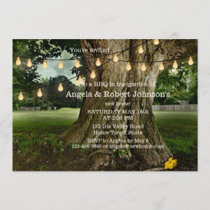 Garden New Home BBQ Housewarming Party Invitation