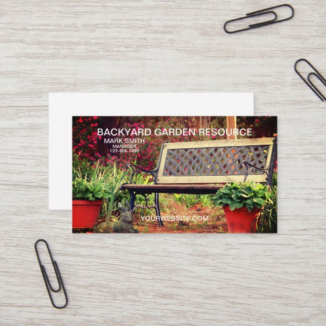 Garden Nursery Business Business Card (Front/Back In Situ)