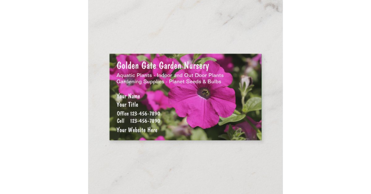 Garden Nursery Business Cards Zazzle