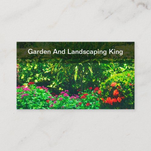 Garden Nursery Landscaper Business Card