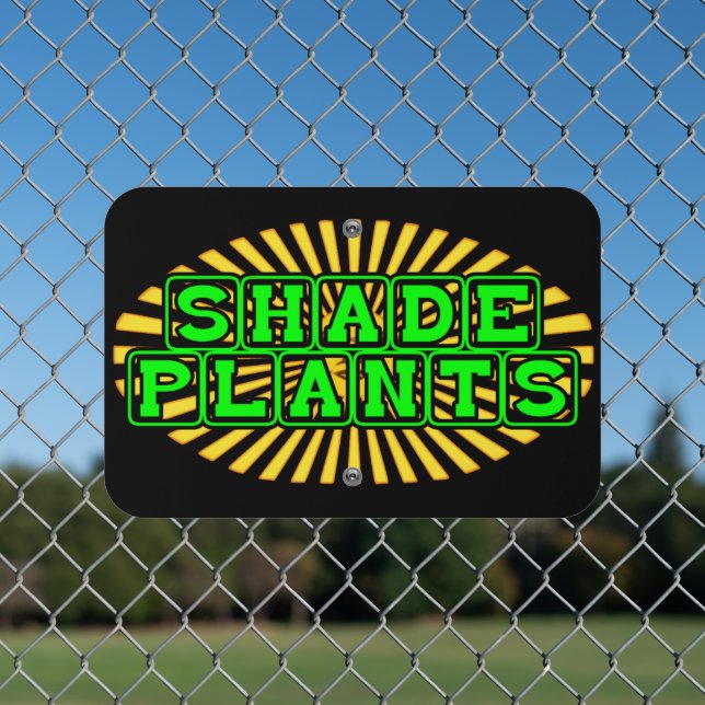 Garden Nursery Shade Plants Indicator Metal Sign (In Situ(Fence))