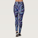 Garden O Octopus Leggings<br><div class="desc">Overlapping purple and blue octopi tentacles</div>