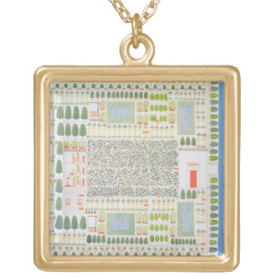 Garden of a High Ranking Egyptian Dignitary, from Gold Plated Necklace