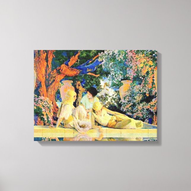Garden Of Allah By Maxfield Parrish Canvas Print (Front)