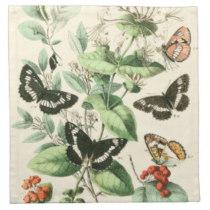 Garden of Butterflies and Flowers Cloth Napkin