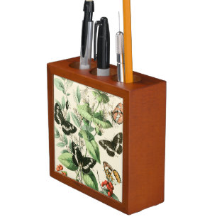 Garden of Butterflies and Flowers Desk Organizer