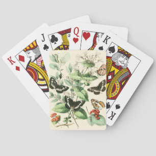 Garden of Butterflies and Flowers Poker Cards
