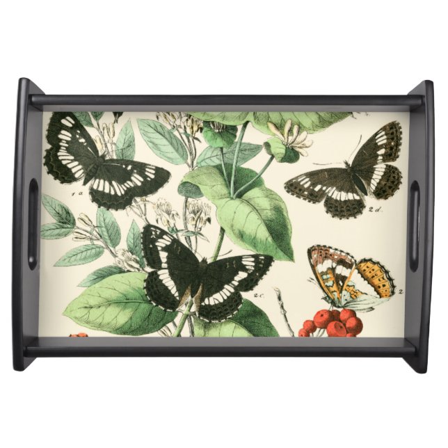Garden of Butterflies and Flowers Serving Tray (Front)