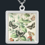 Garden of Butterflies and Flowers Silver Plated Necklace<br><div class="desc">A lovely garden scene with butterflies and flowers. Idyllic in its presentation,  this is a great print to put in your home. Order this Vision Studio creation today!</div>