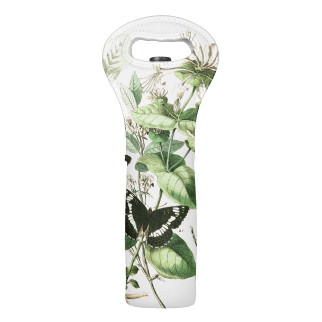 Garden of Butterflies and Flowers Wine Bag (Back)