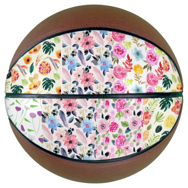 Garden of Delights: Exquisite Floral Patterns Basketball (Front)