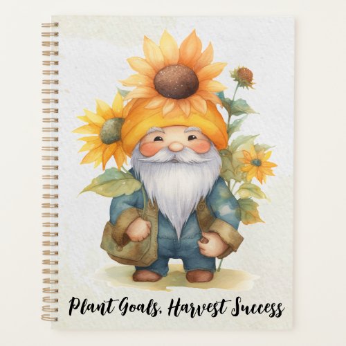 Garden of Dreams Gnome  Sunflower Yearly Planner