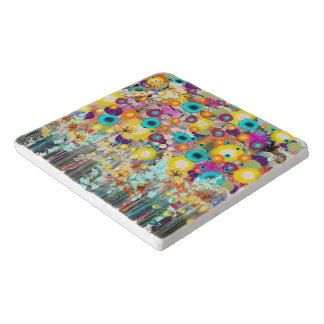 Garden of Dreams - Nature Inspired Floral Art - Trivet