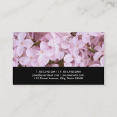 Garden of Eden | Exquisite Flowers, Black Frame Business Card (Back)