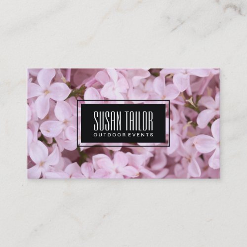 Garden of Eden  Exquisite Flowers Black Frame Business Card