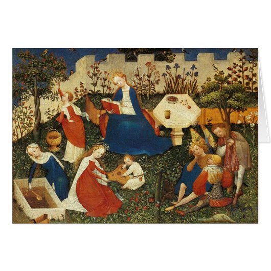 Garden of Eden medieval art Cards (Front Horizontal)