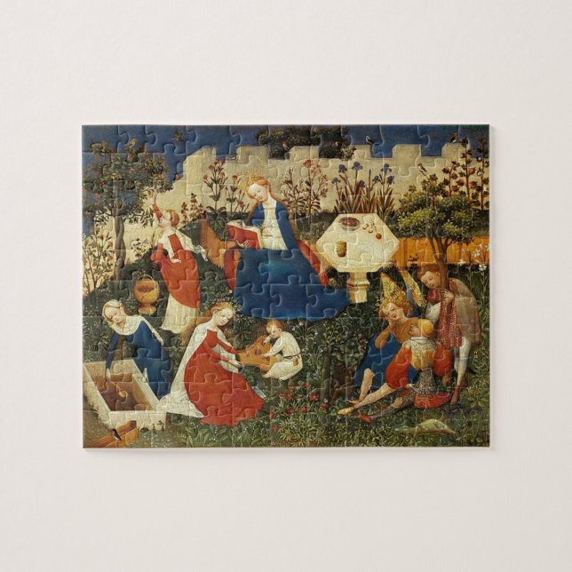 Garden of Eden medieval art Jigsaw Puzzle (Horizontal)