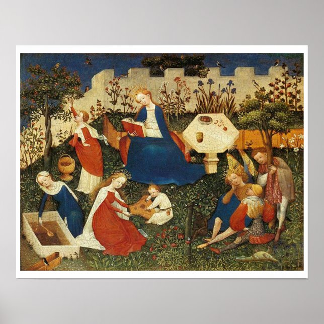 Garden of Eden Medieval Art Poster (Front)