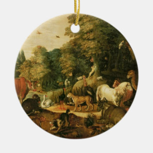 Garden of Eden (oil on canvas) Ceramic Ornament