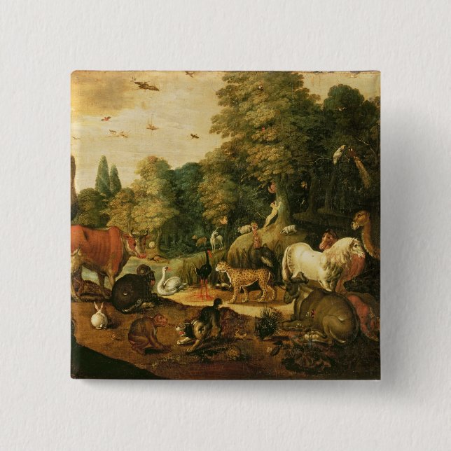 Garden of Eden (oil on canvas) Pinback Button (Front)